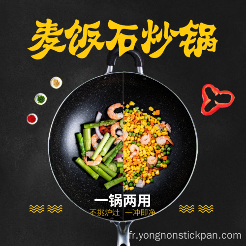 Poêle wok antiadhésive en aluminium 32cm